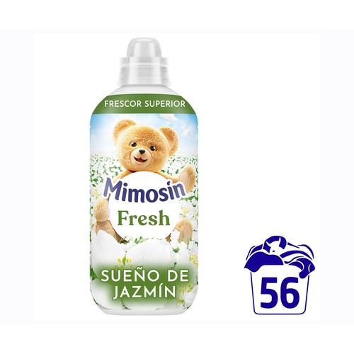 MIMOSÍN Sueño de jazmín Suavizante concentrado con potenciadores de la fragancia 1008 ml, 56 lavados.