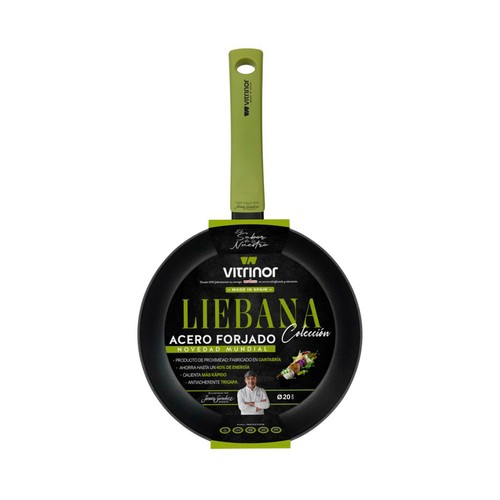 Sartén 20 cm, acero forjado inducción, VITRINOR Liebana Colección