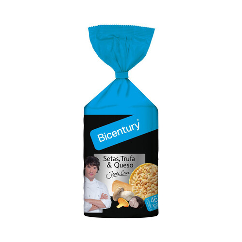 Tortitas de maíz sabor a setas, trufa y parmesano BICENTURY 124 g.
