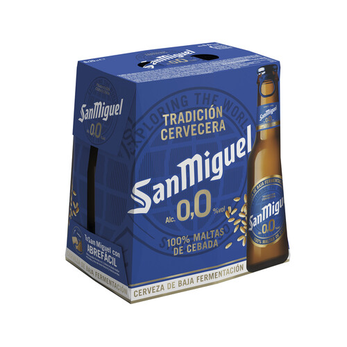 SAN MIGUEL Cervezas sin alcohol 0% Pack 6 uds. x 25 cl.