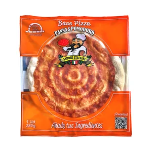 PANNA & POMODORO Base para pizza con tomate precocida en horno de piedra 280 g.
