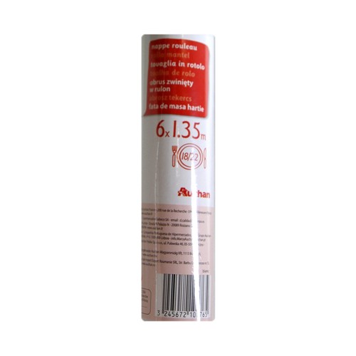 Mantel blanco rollo 6x1,35 metros PRODUCTO ALCAMPO 5 metros.
