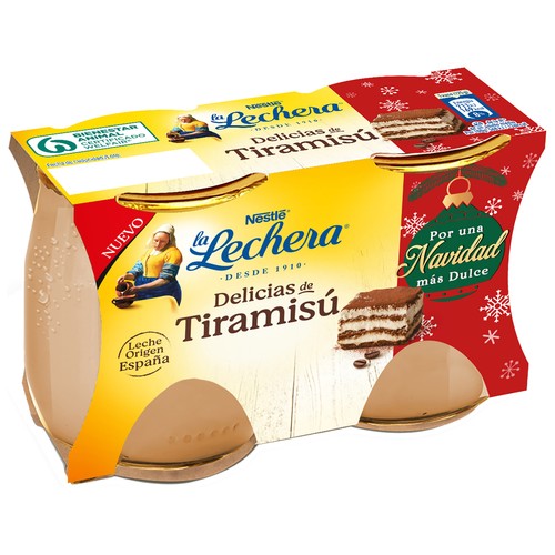 LA LECHERA de Nestlé Postre lácteo (Delicias) de Tiramisú 2 x 125 g.
