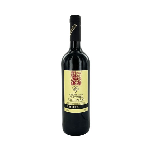 CERRO DE LOS PASTORES  Vino tinto reserva con D.O. Valdepeñas botella 75 cl.