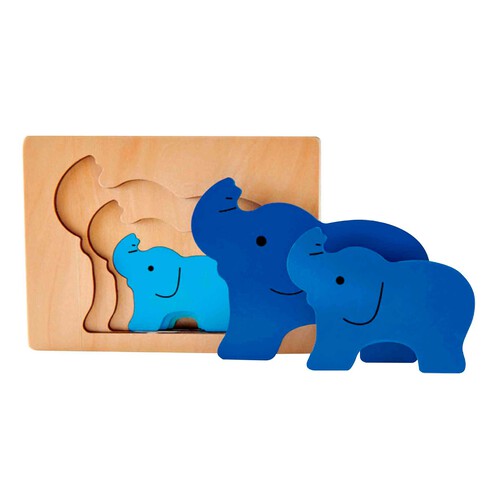 Puzzle Elefante Madera Montessori