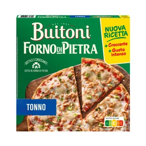 BUITONI Forno di pietra Pizza de atún de masa fina y crujiente 345 g.