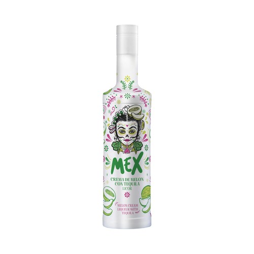 MEX Licor de crema de melón con tequila botella 70 cl.