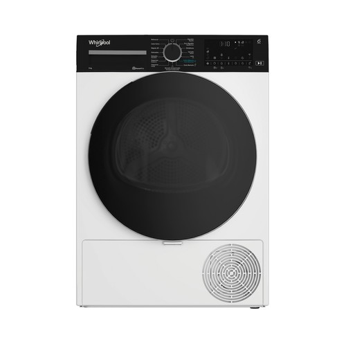 Secadora por condensación con bomba de calor WHIRLPOOL CWSD83MWB capacidad de secado: 8KG, clasificación energética: A++, H: 84,6cm, A: 59,7cm, F: 60cm.
