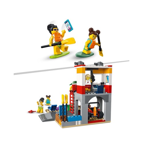 Base de Socorristas en la Playa con 211 piezas, LEGO CITY 60328.