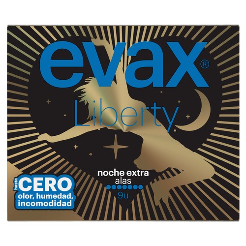 AUSONIA Liberty Compresas extra de noche con alas 9 uds.