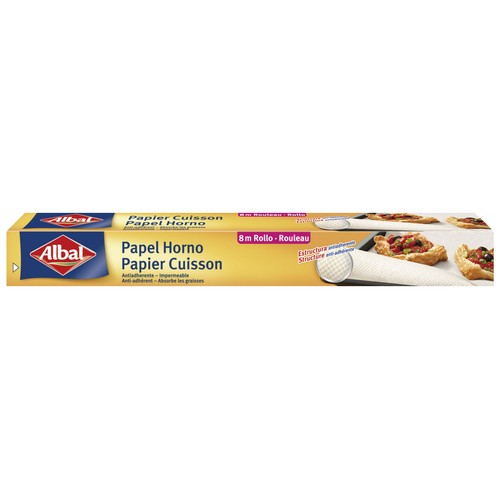 Papel de horno 8 metros ALBAL ZIPLOC 1 ud.