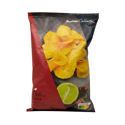 PRODUCTO ALCAMPO Collection Patatas fritas con sabor a chili y lima 130 g.