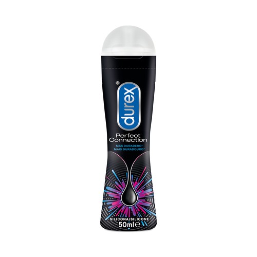 Gel lubricante íntimo con base de silicona, apto para sexo anal DUREX Perfect connection 50 ml.