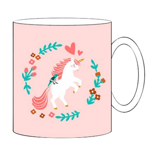 Taza de plástico de unicornio de 35cl, ACTUEL