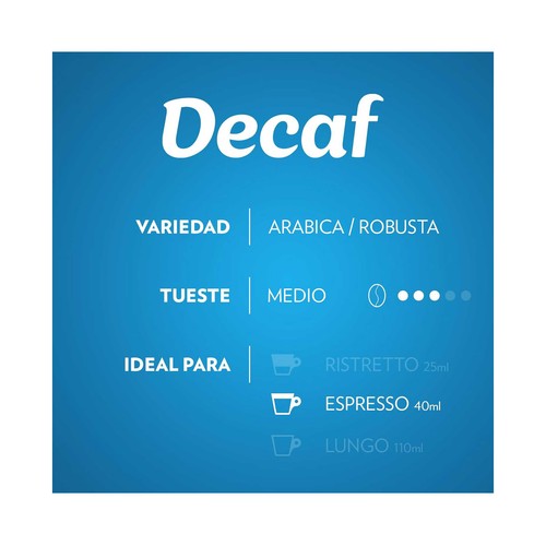 LAVAZZA Café Cápsulas Descafeinado 30 uds. Intensidad 7/13 174 g.