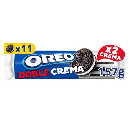 OREO Galletas de cacao con relleno doble de crema de vainilla 157 g.