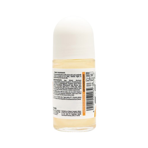 BABARIA Active Desodorante roll on unisex con vitamina C, antitranspirante 48 horas 50 ml.
