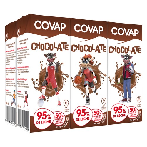 COVAP Batido con sabor a chocolate COVAP 6 x 200 ml.