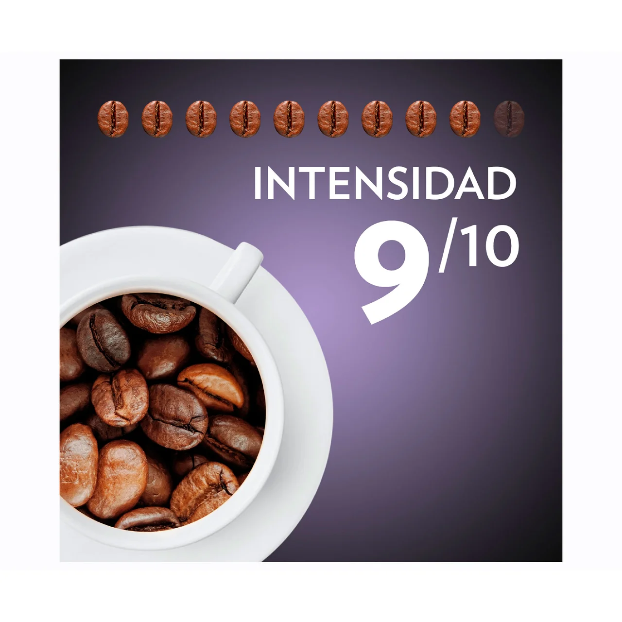 Café en Grano natural arábica intenso espresso Intensidad 9/10 500 g.