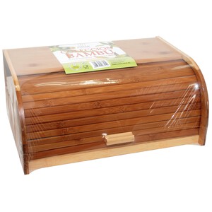 Caja para pan fabricada en madera de bambú INALSA.