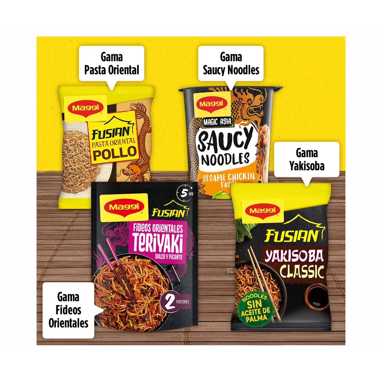Noodles fideos instantaneos sabor Teriyaki 75 g.