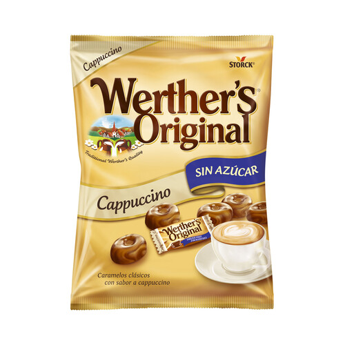 WERTHER'S ORIGINAL Caramelos de mantequilla y nata con sabor a café sin azúcares añadidos WERTHER'S ORIGINAL 90 gr,