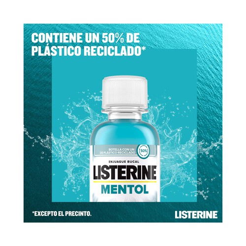 LISTERINE Enjuague bucal de uso diario con sabor mentol LISTERINE 95 ml.