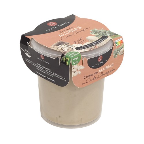 SANTA TERESA Crema de alubias con cardo y champiñones 400 g.