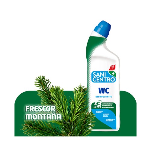 SANICENTRO Gel desinfectante del WC con lejía, con  aroma a frescor montanña 1 l.
