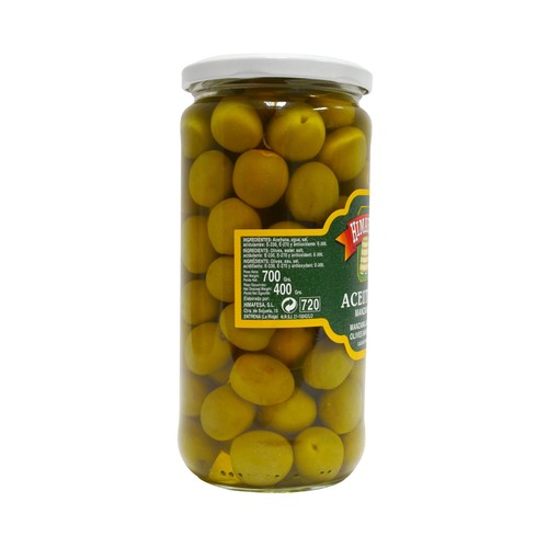 HIMAFESA Aceitunas verdes manzanilla frasco de 400 g.