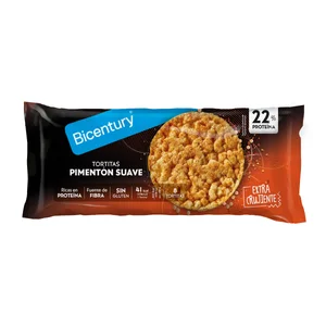 BICENTURY Tortitas de proteína al pimentón suave 70 g.