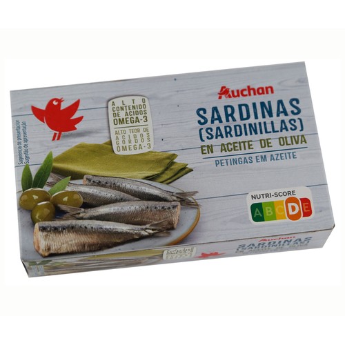 Sardinillas en aceite de oliva PRODUCTO ALCAMPO lata 65 g.