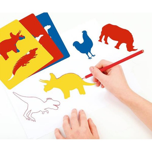 Plantillas animales dinosaurios 6U, APLI.