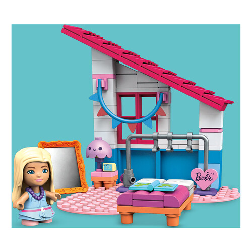 Casa Malibú, juego con bloques de construcción y accesorios, BARBIE.
