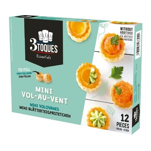Imagen de 3 TOQUES Minis Vol-Au-Vents (volovanes) para relenar 12 uds. 66 g.