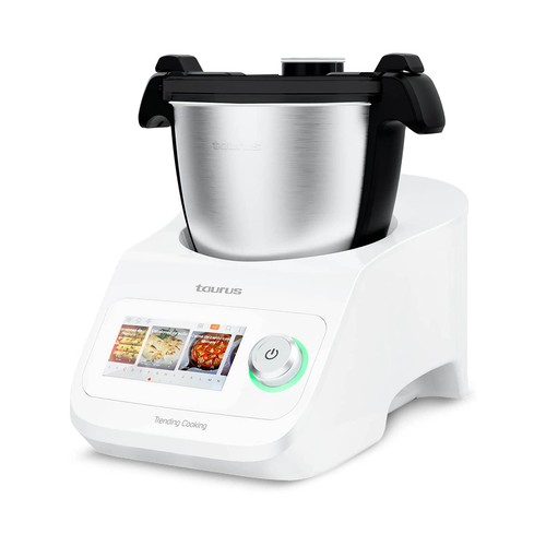 Robot de cocina Taurus Trending Cooking, WiFi, pantalla táctil, capacidad 3,5L, 28 funciones.