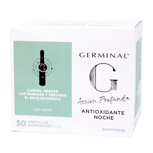 GERMINAL Tratamiento antioxidante de noche con acción profunda en cómodas monodosis GERMINAL 30 x 1 ml.
