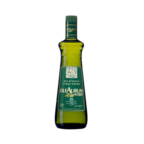OLEAURUM Verde Aceite de oliva virgen extra D.O.P Les Garrigues botella 750 ml