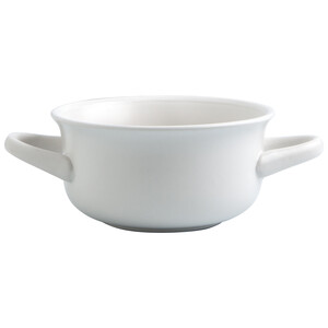 Imagen de Bol de color blanco mate con asas especial para consomés, 0,6 litros, B&W QUID.