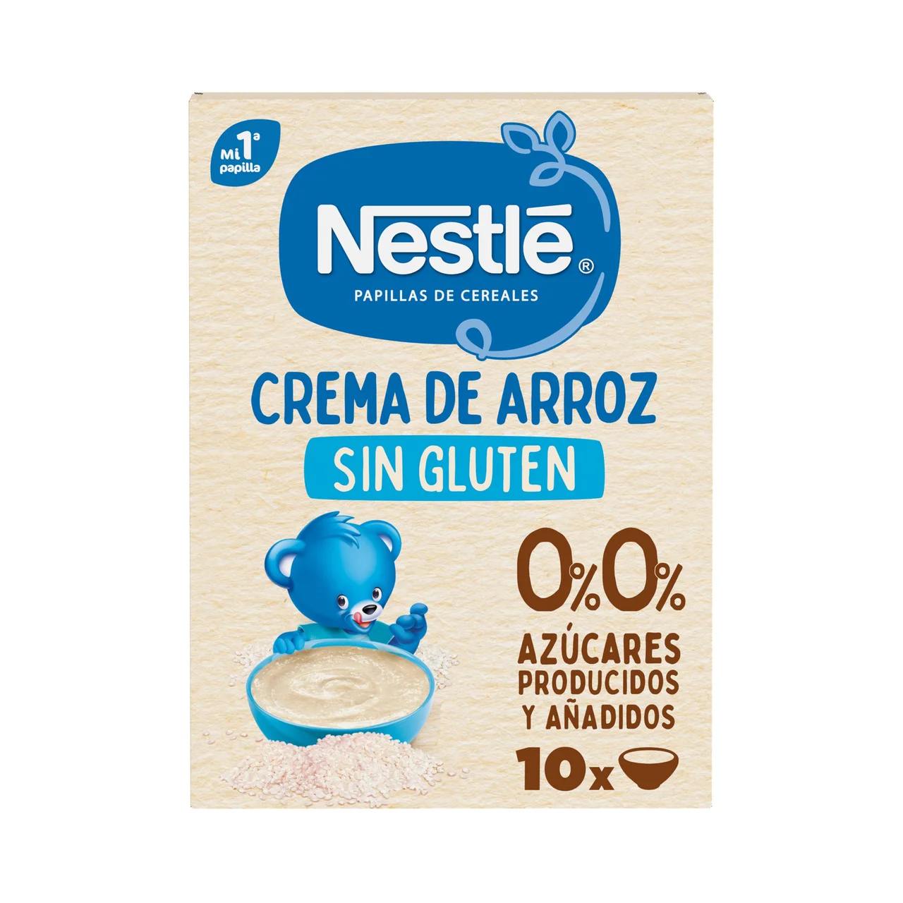 Crema de arroz sin gluten, ni azúcares añadidos 180 g.