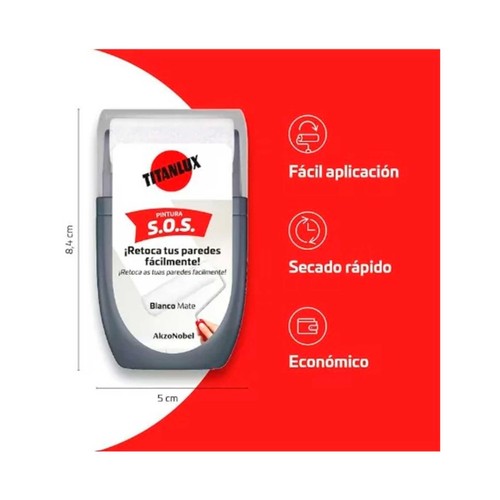 TITANLUX Tester pintura plástica de interior y exterior, Latester Retoques 30ml
