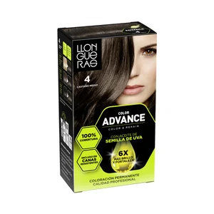 LLONGUERAS Color advance tono 4 castaño medio Coloración capilar permanente (tinte de pelo).