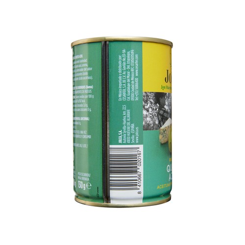 JOLCA Aceitunas verdes manzanilla rellenas de queso azul lata de 130 g.