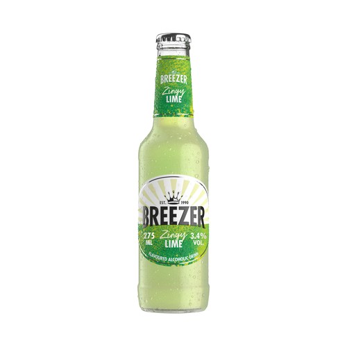 BREEZER® Combinado de ron blanco y lima botella 27,5 cl.