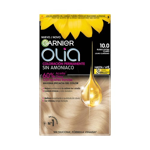 GARNIER Olia Tinte de pelo permanente tono 10.0 Rubio extra claro.