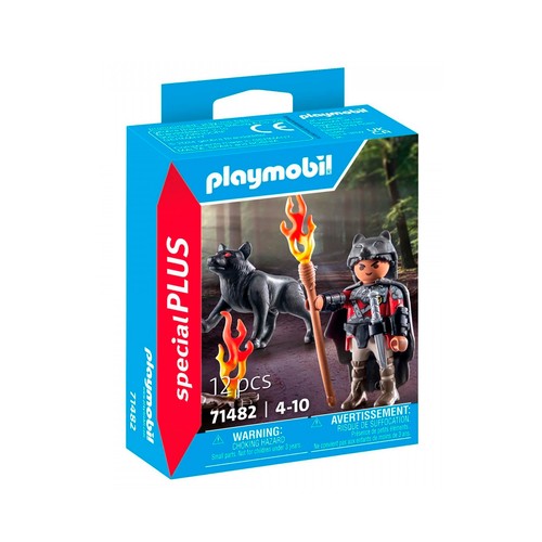 PLAYMOBIL Special plus guerrero con lobo