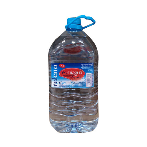 Agua mineral natural de mineralización muy débil ESMIAGUA garrafa de 5 l.