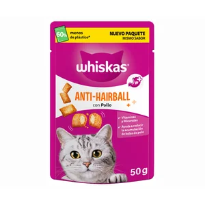 WHISKAS Snacks bolas de pelo 50 gr.