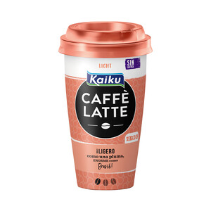 Imagen de KAIKU Bebida ligera de café arábica de Brásil con un toque de leche y sin lactosa Caffe latte 370 ml.