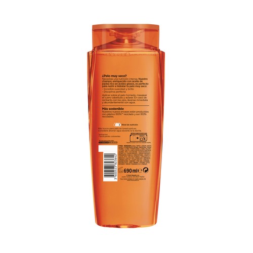 ELVIVE Champú nutrición intensa para cabellos muy secos ELVIVE Aceite extraordinario 700 ml.